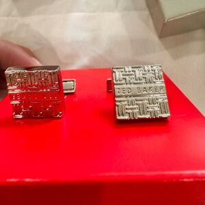 T print logo cufflinks silver-col O/S.